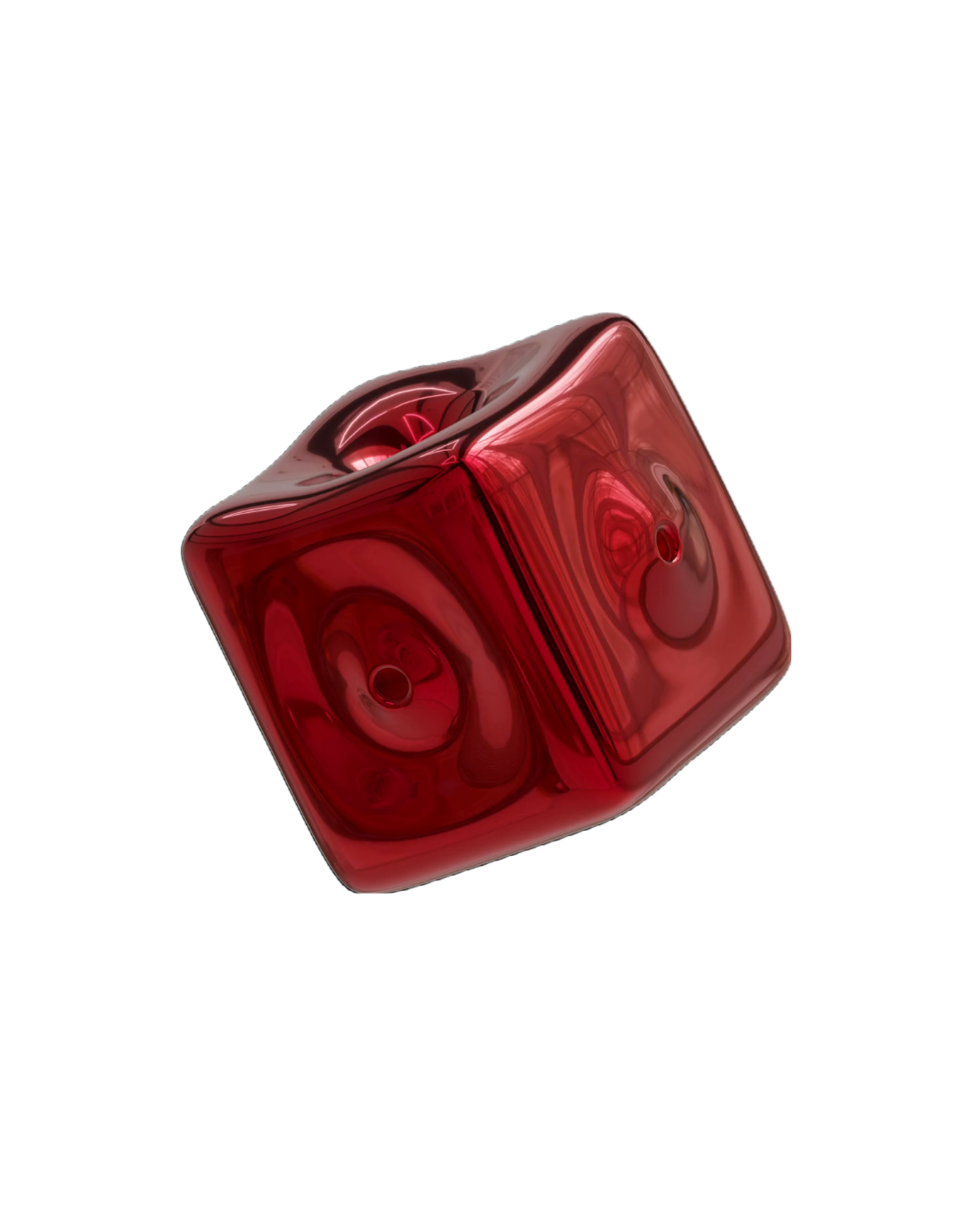 Limited Edition [P-010] Cube Pipe [Red Chrome]